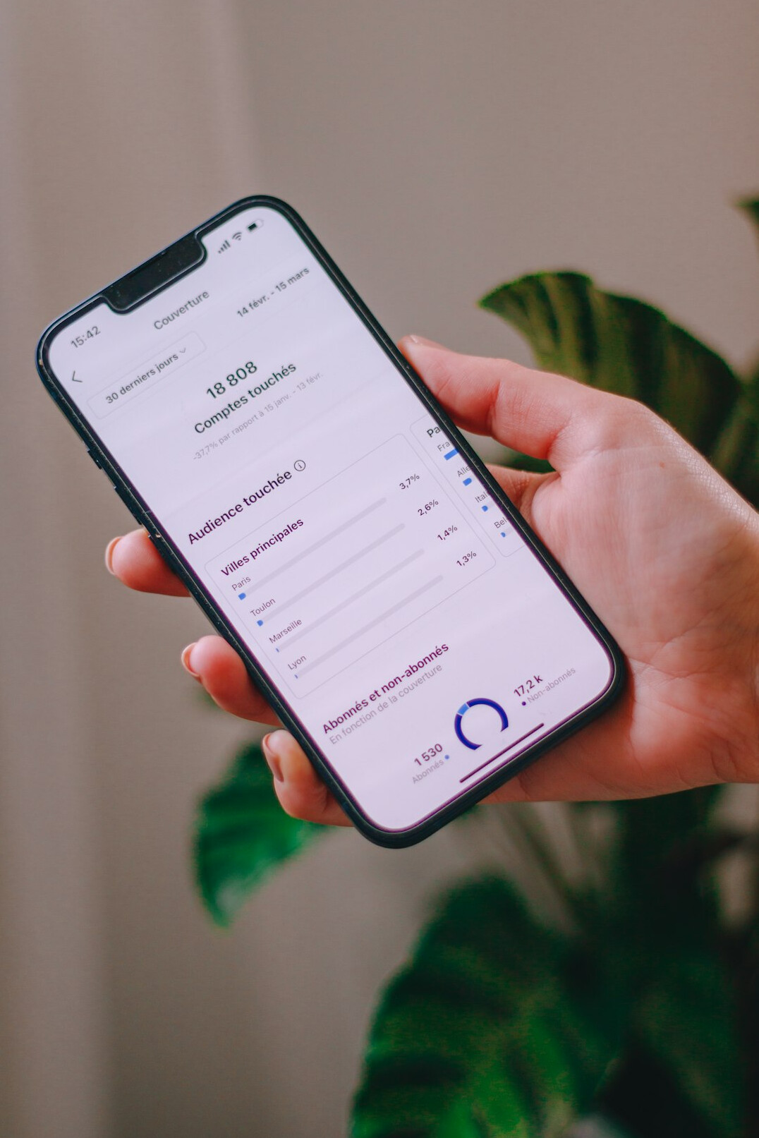 modern insurance app on phone